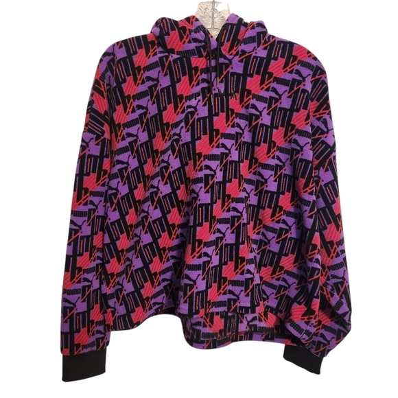 Puma Tops - Puma | Women's Multi-Colored Graphic Print Hoodie Sweatshirt (Size Large)